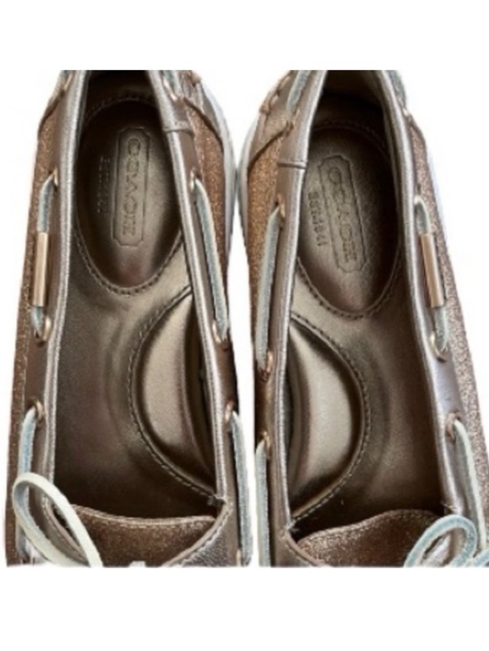 COACH Richelle Loafer Boat
Glitter Gold Sz 7B W - Picture 7 of 14